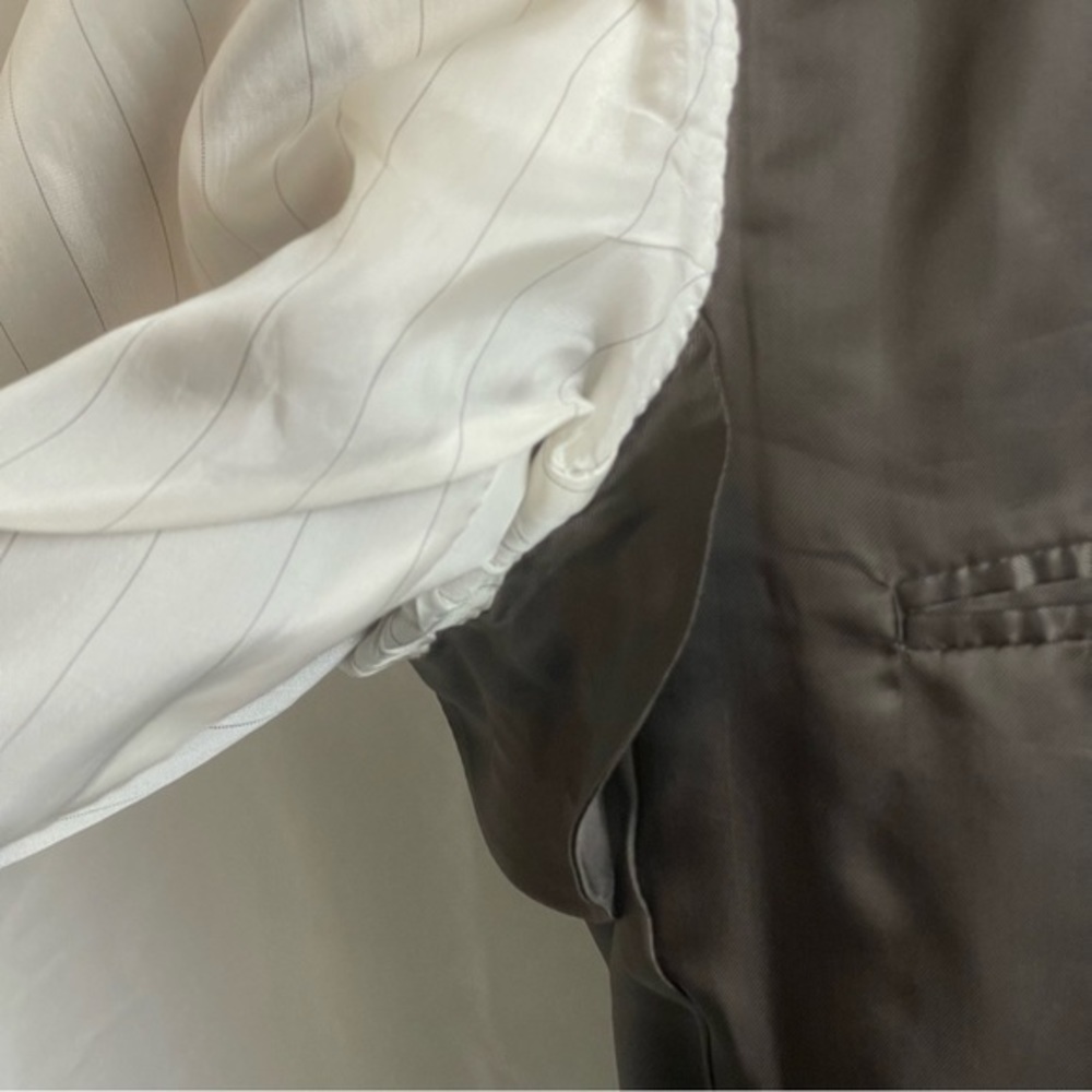 Canali made in Italy Sportcoat Window Pane Bemberg Wool Surgion Cuffs Vent 46L - Picture 8 of 15